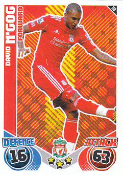 David N'Gog Liverpool 2010/11 Topps Match Attax #180